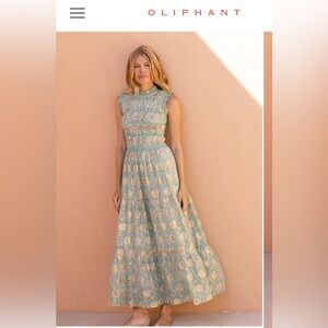 Oliphant Sleeveless Smocked Maxi - XS
